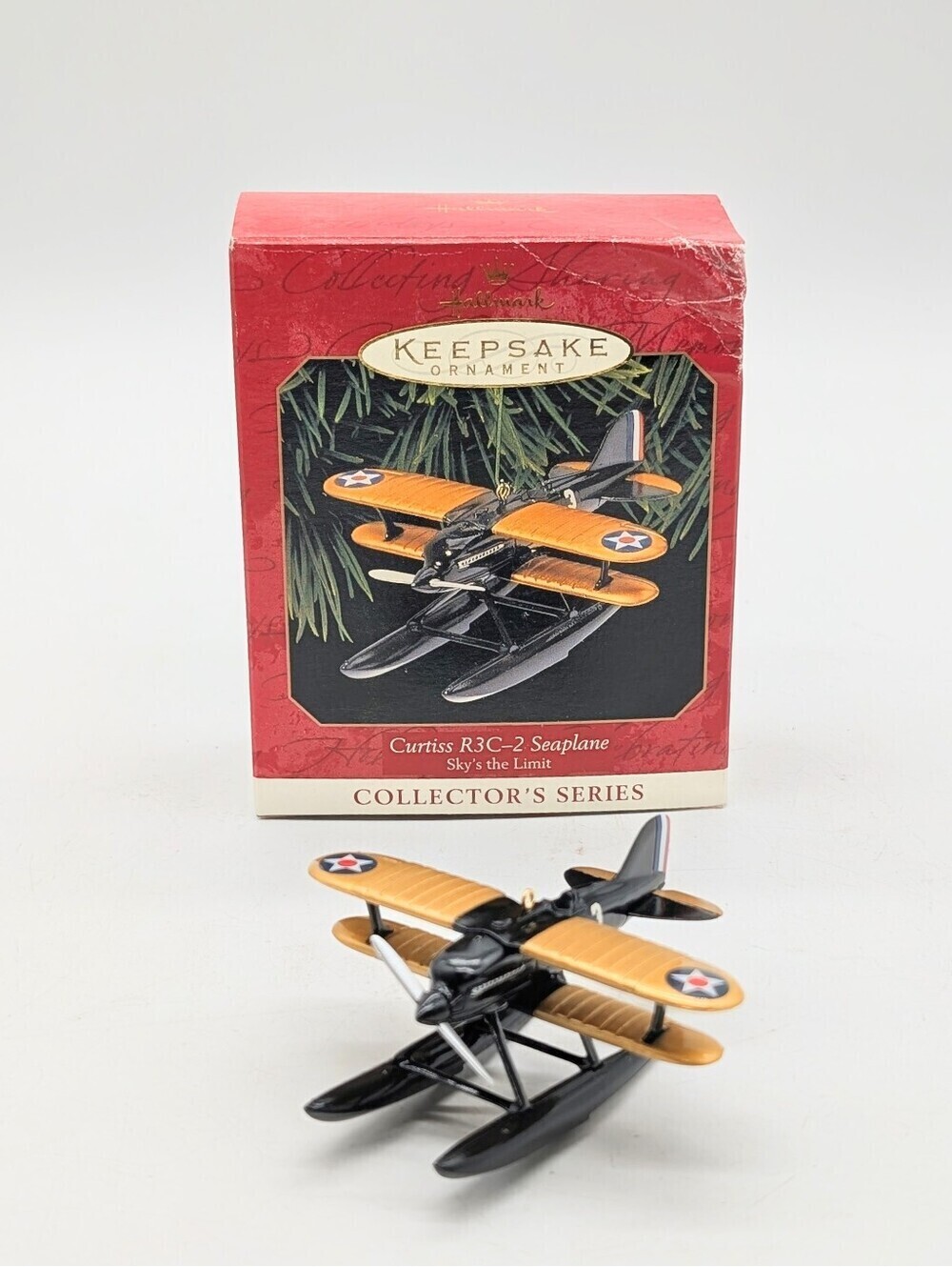 Vintage 1999 Hallmark Keepsake Sky's the Limit Curtiss R3C-2 Seaplane Ornament
